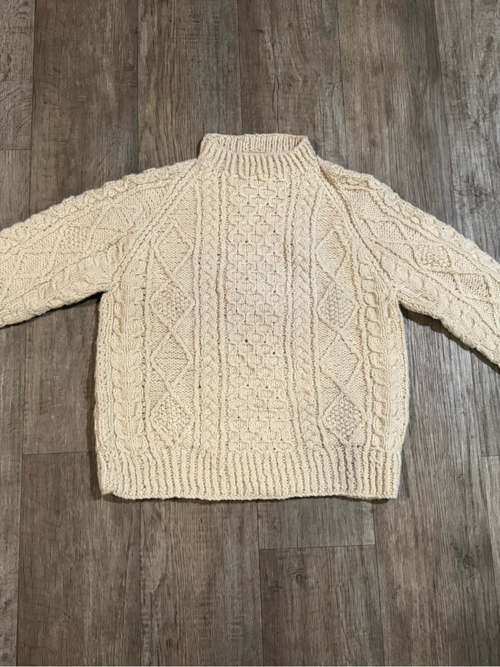 Vintage Lochgarman Wool Cable Knit Turtleneck Sweater